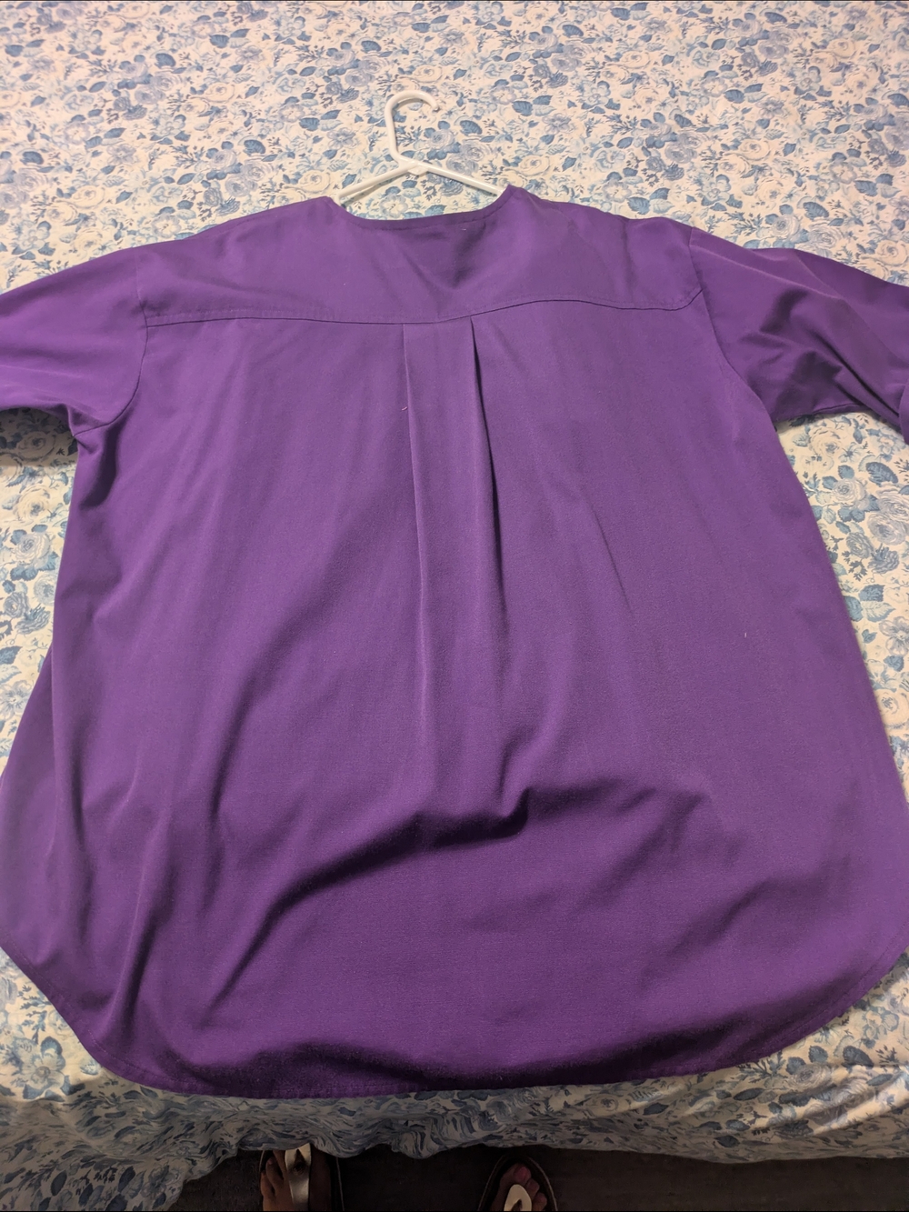 Purple Button-Front Women's Jacket with Matching Pants and T Shirt - Picture 2 of 4